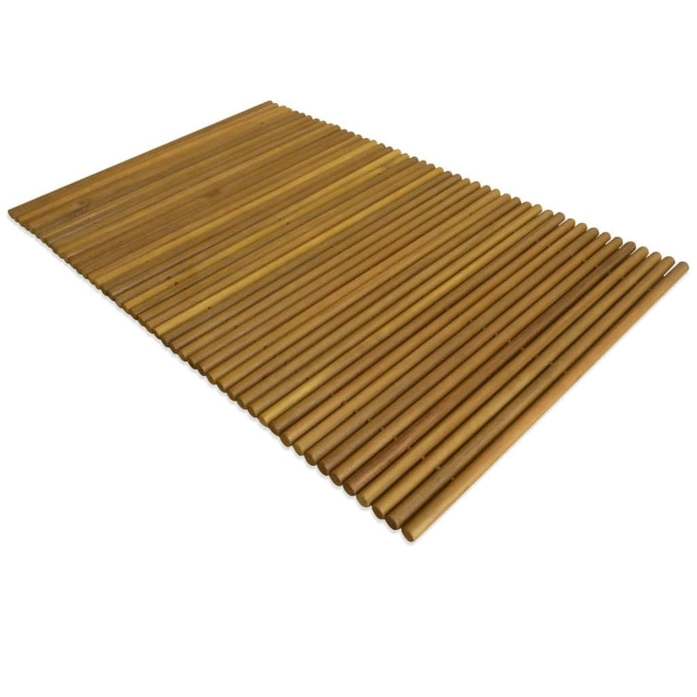Tapete de banho vidaXL de madeira de acácia natural antiderrapante resistente à água