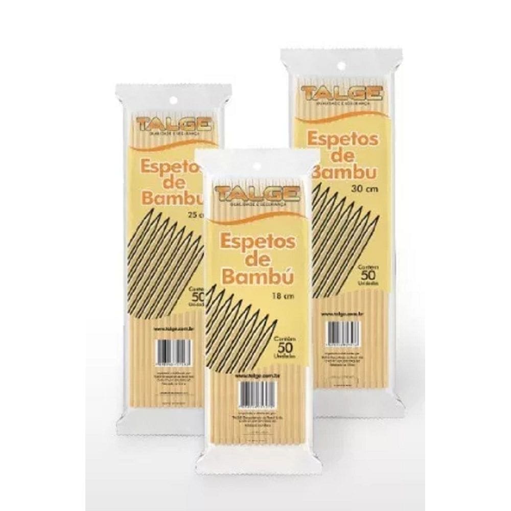 Espeto para churrasquinho de bambu composta com 50 unid
