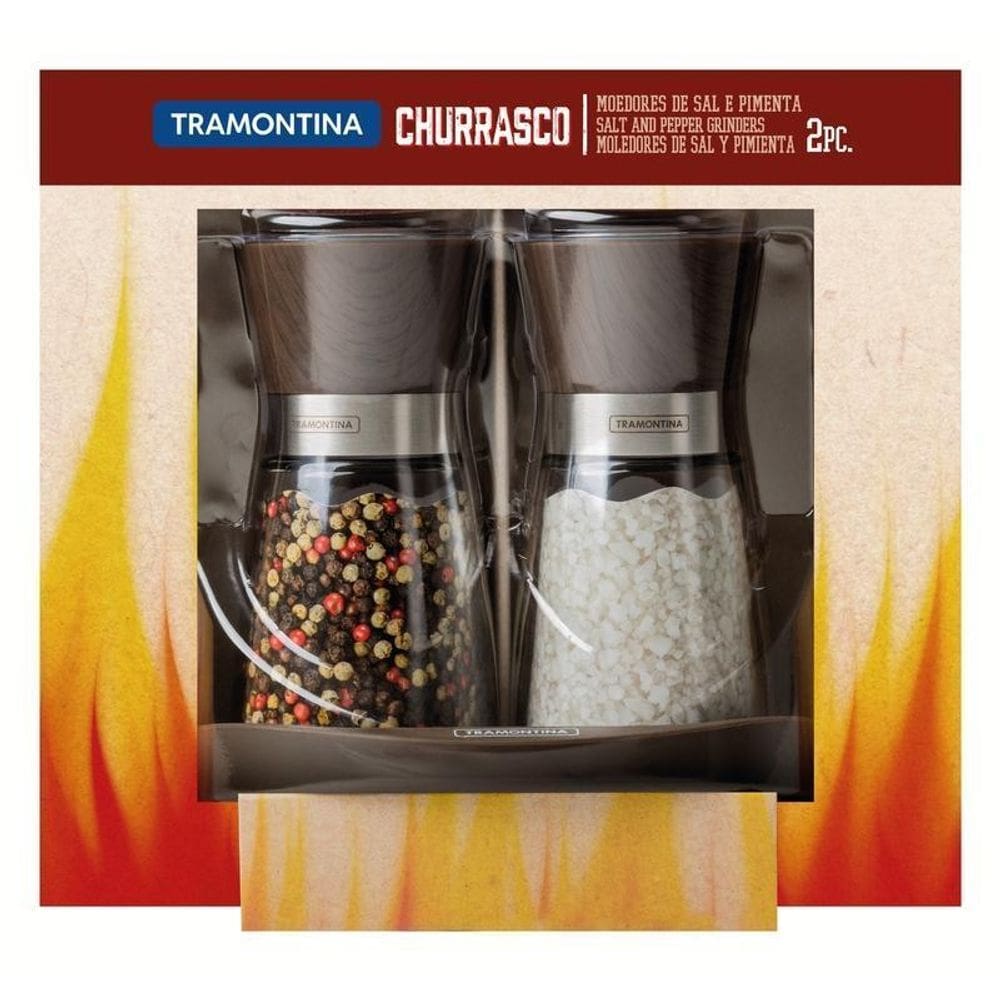 Faqueiro Premium 3 Peças + 1 Moedor Sal E Pimenta Tramontina