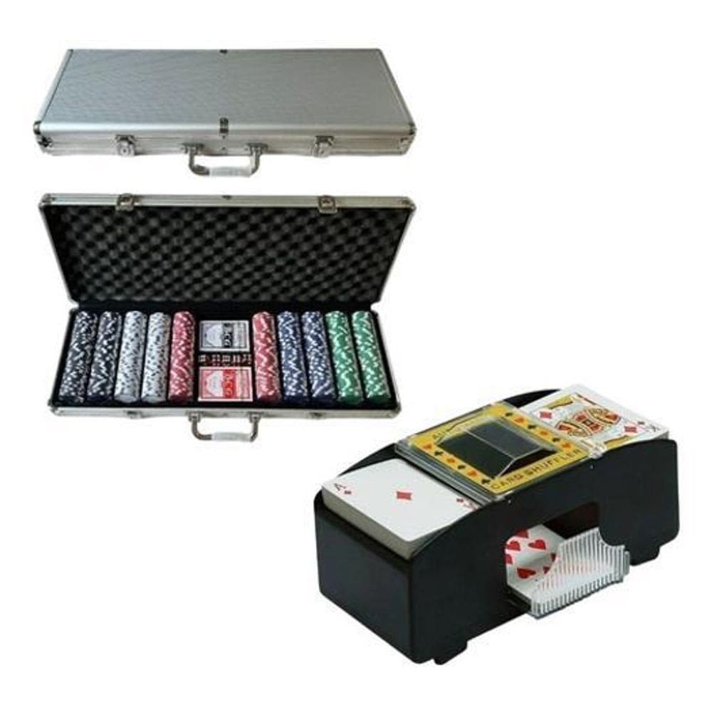 Maleta Poker 500 Fichas + Embaralhador |