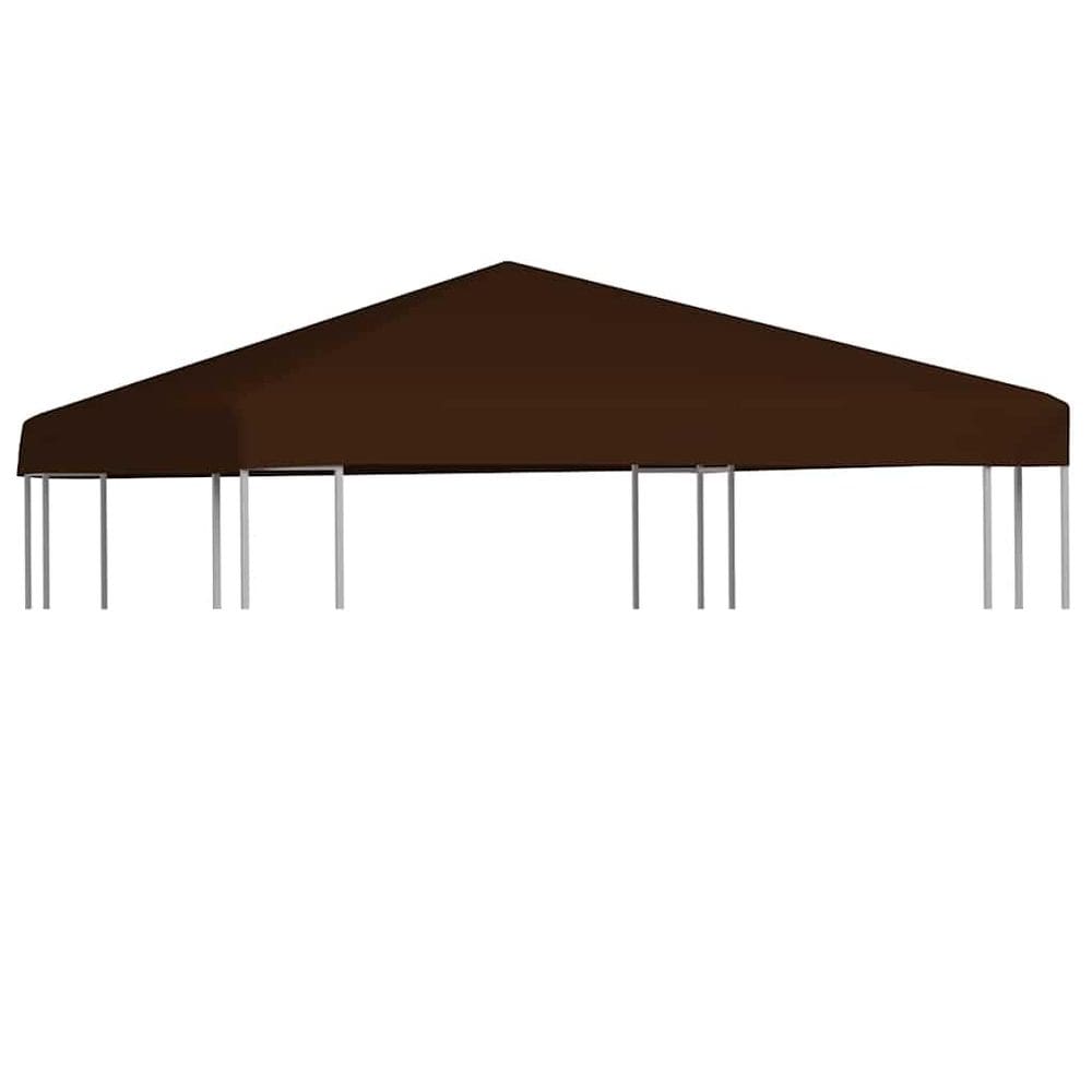 Capa superior para gazebo VidaXL durável 3x3m de poliéster marrom com PVC