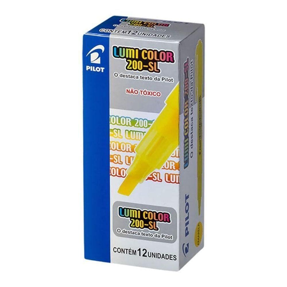 Marca Texto Lumi Color 200-sl Amarelo Neon 12 Unidades - Pilot