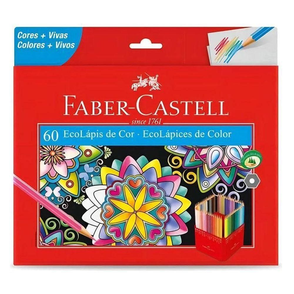 Lápis De Cor Ecolápis 120160g 60 Cores - Faber Castell