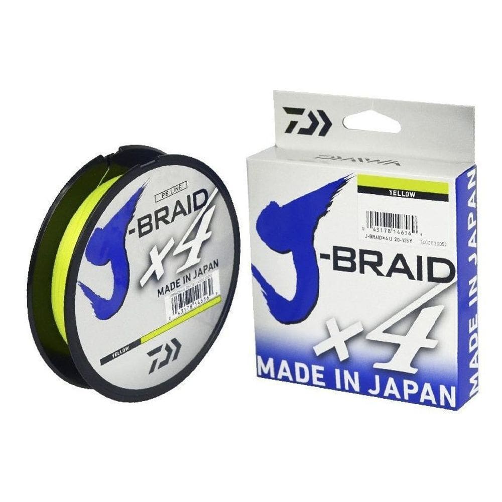 Linha Multifil. Daiwa J Braid X4 20Lb 0,21Mm 135M Amarela