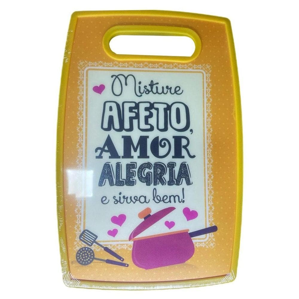 Tábua Corte Carne Legumes Plástico Reforçado Resistente 30Cm