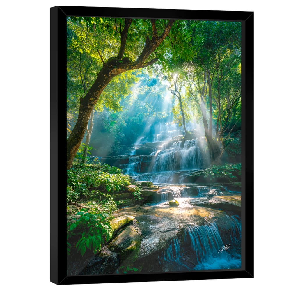 Quadro Decorativo Cachoeira Raios de Luz