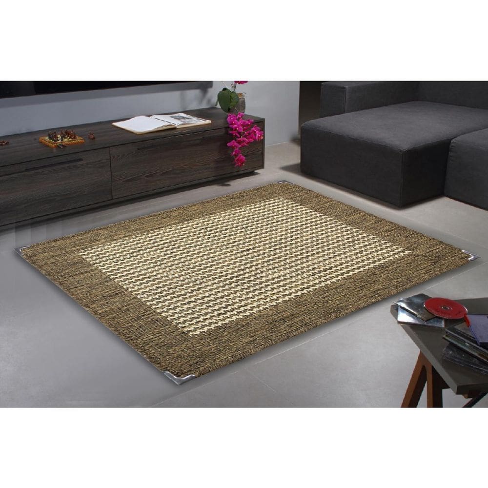 Tapete Sisal Sala Quarto 1,00X1,50 Antid. Mescla S-580