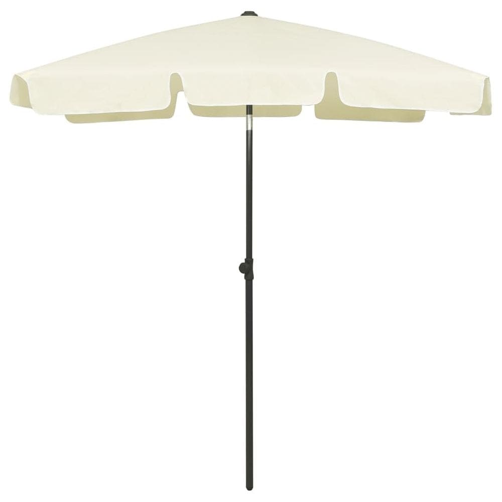 Guarda-chuva de praia vidaXL Sand Yellow 180x120cm Proteção UV