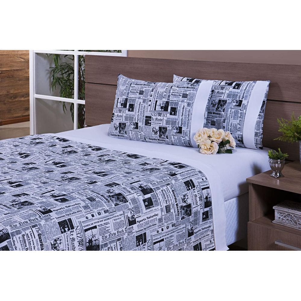 Jogo De Lençol Cama Viúva 100% Algodão 150 fios 4 Pçs Branco