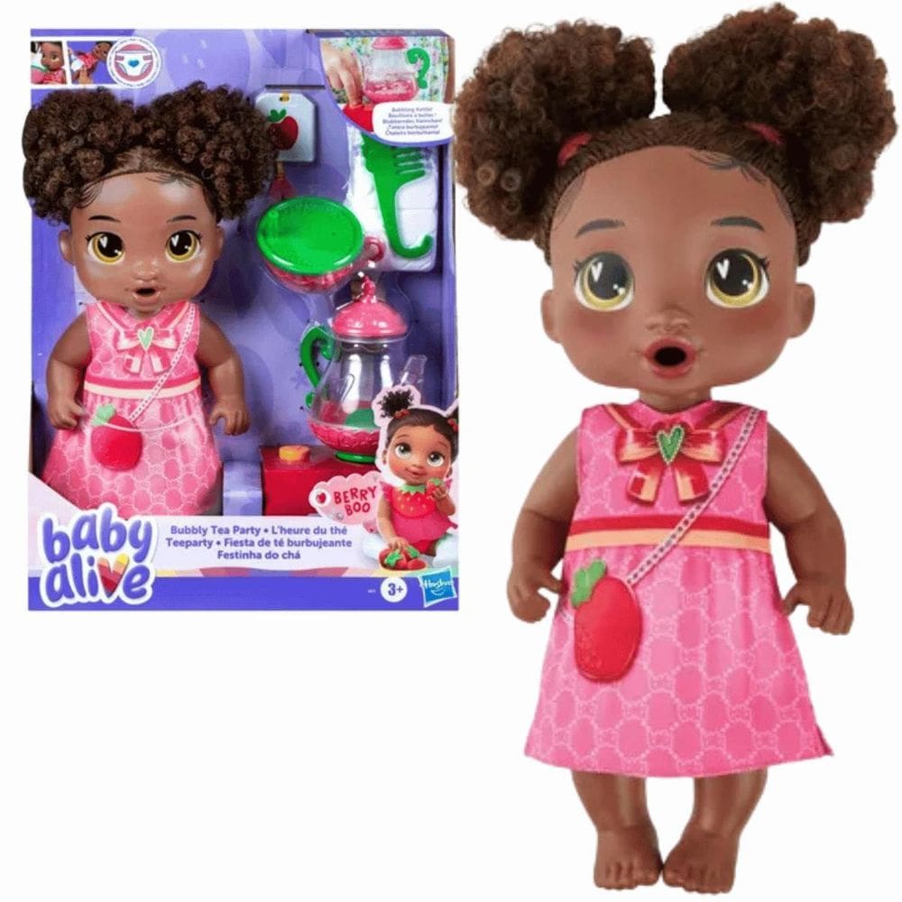 Boneca Baby Alive Negra Festinha Do Chá Faz Xixi 3+ Hasbro