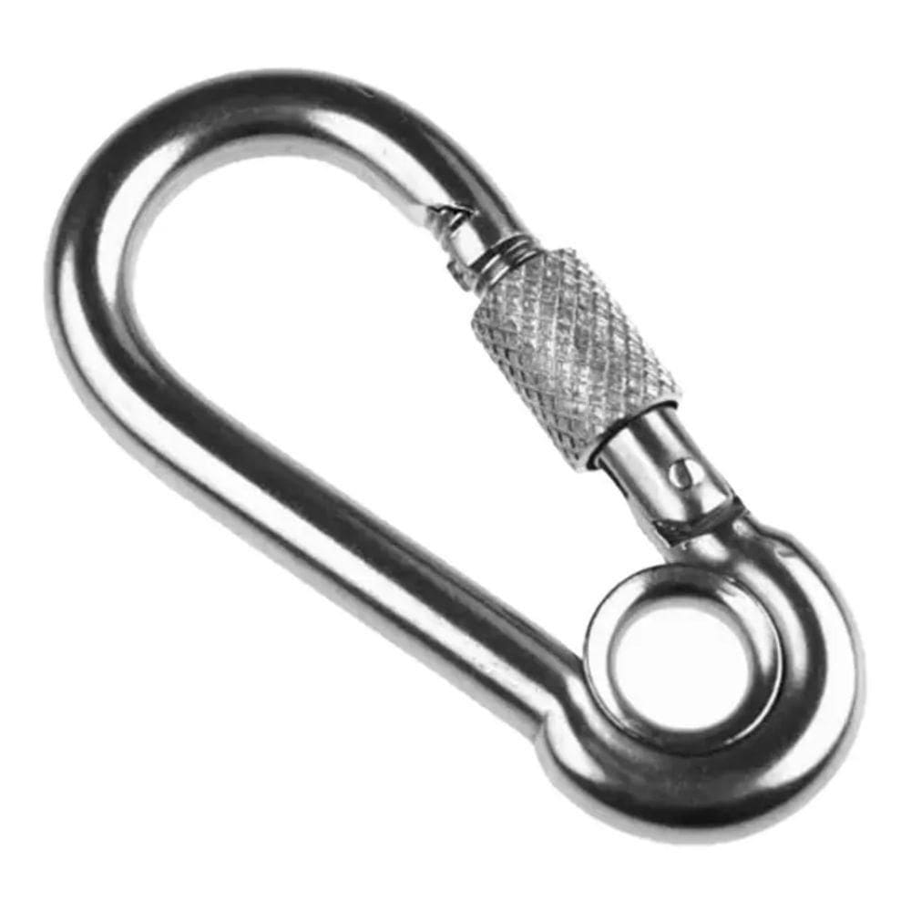 Mosquetão Inox Com Trava 6Mm X 60Mm Com Olhal