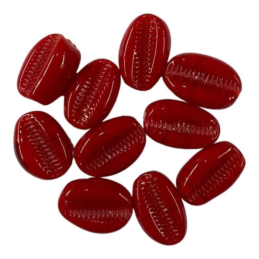 Kit Com 10 Firmas De Búzios 22 Mm Vermelho Murano Guias