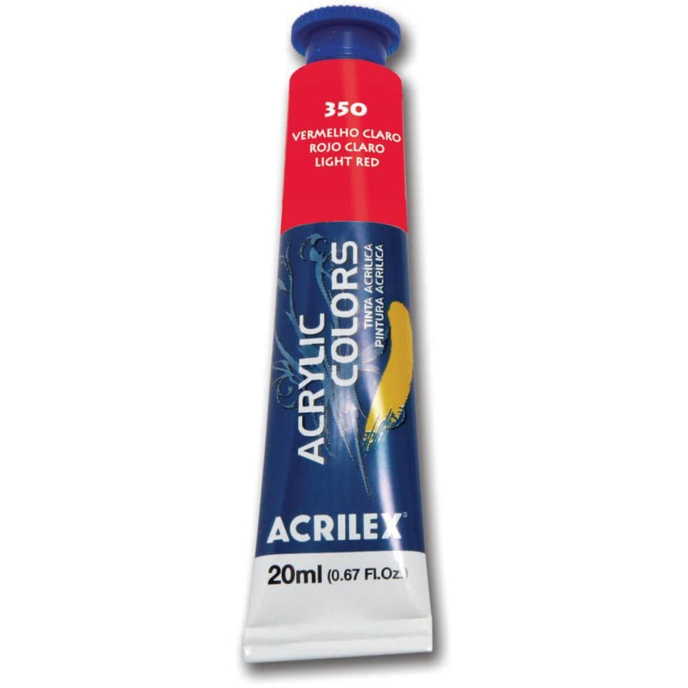 Tinta Acrílica 13123 20Ml Vermelho Claro 350 Acrilex