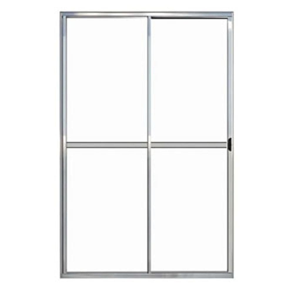 Porta Sacada 2 Folhas Aluminio Brilhante C/Trinco 2.10x1.50