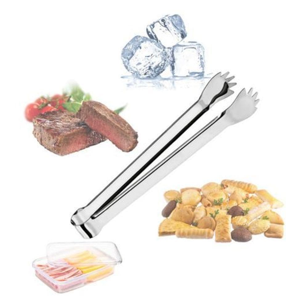 Pegador Inox Multiuso Mini Carnes Frios Gelo Drinks 12Cm
