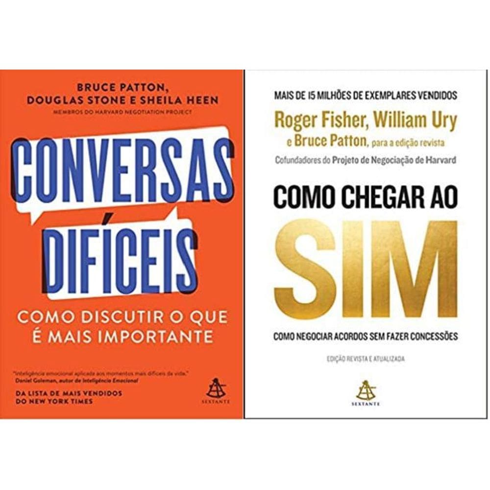 Kit 2 Livros Bruce Patton Conversas Difíceis + Como Chegar