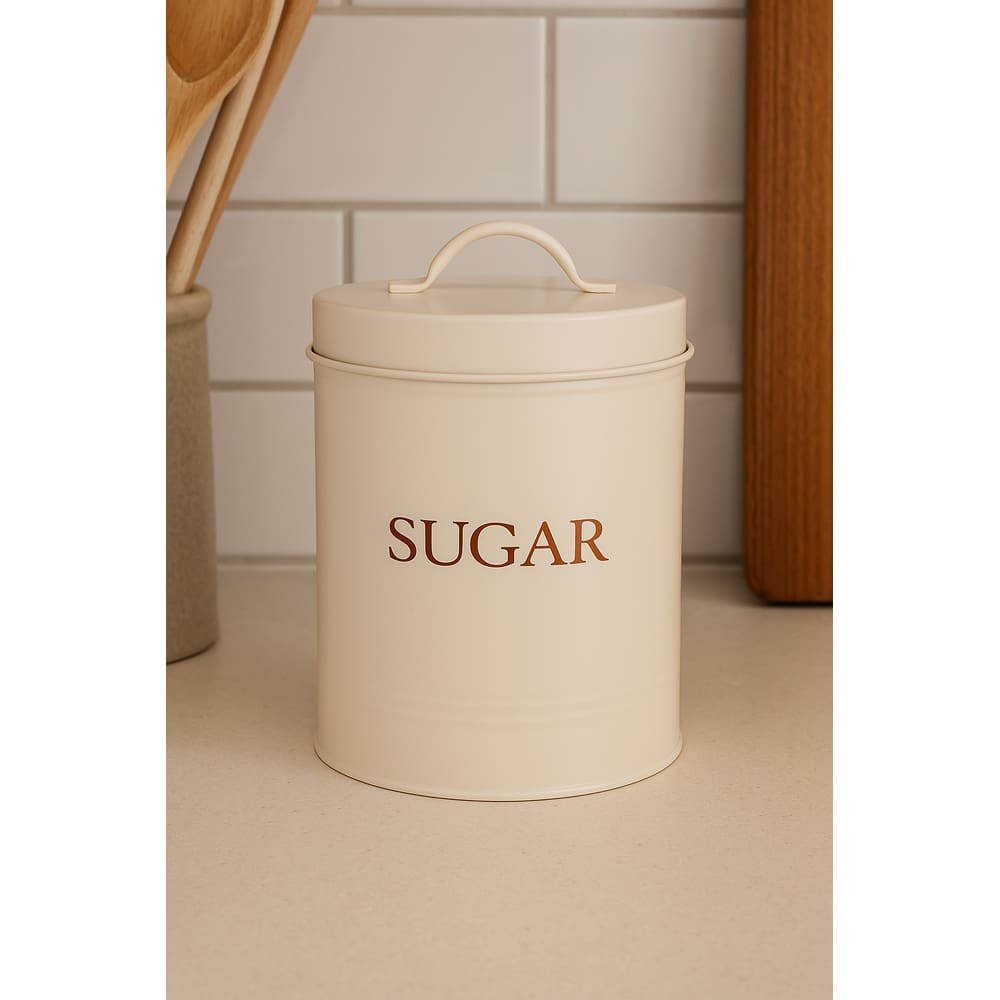 Porta Mantimentos Com Tampa Estilo Retrô 11x15cm - Açucar