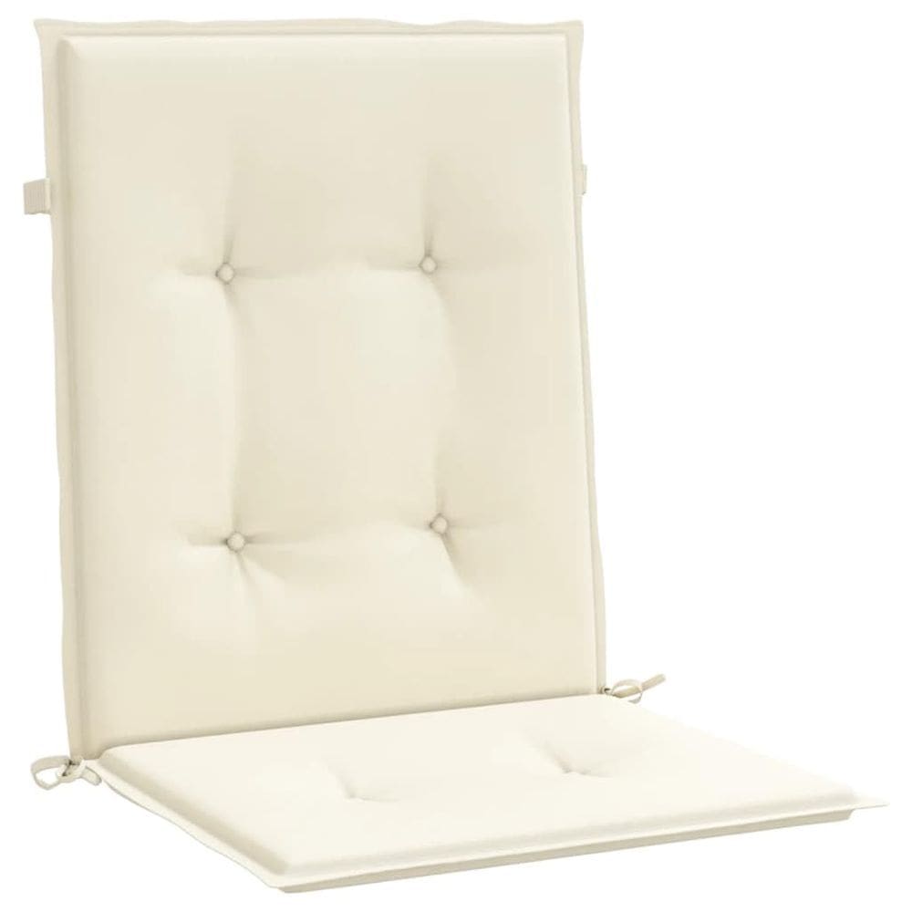 Almofadas de cadeira VidaXL Lowback Cream 100% poliéster, 4 peças