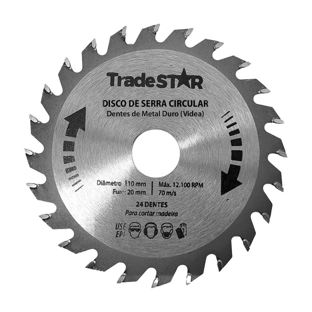 Disco Serra Circular Videa 110X20Mm 24 Dentes