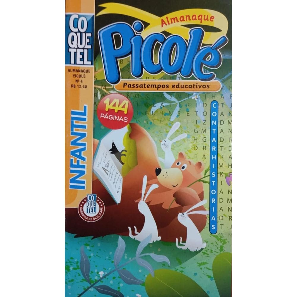 Almanaque Picolé Nº4, Passatempos Educativos, 144 Páginas