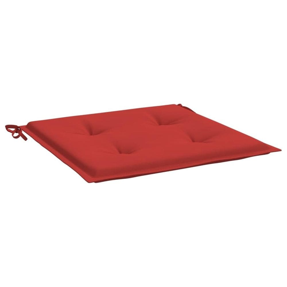 Almofadas para cadeiras de jardim VidaXL Tecido Vermelho 50x50x4cm 4 peças