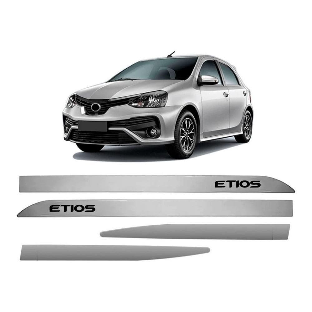 Friso Lateral Porta Etios Prata Lua Nova