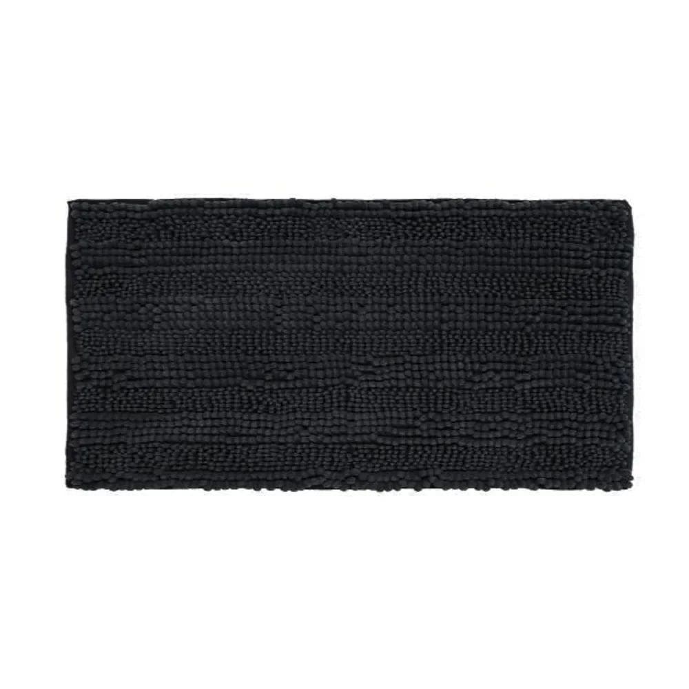 Tapete Pop Wave Antiderrapante 100% Poliéster - Kacyumara - Preto - 60x120cm