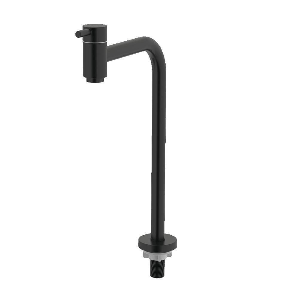 Torneira Banheiro Cozinha Bica Alta 90º 1/4 Preta Censi