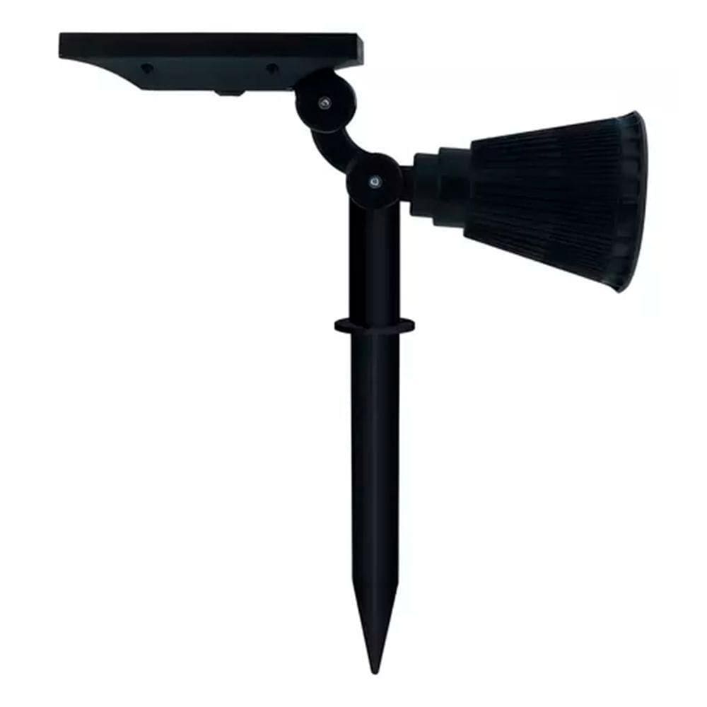 Luminaria Espeto 3w Solar Jardim 4 Leds Rgb Colorido Gramado