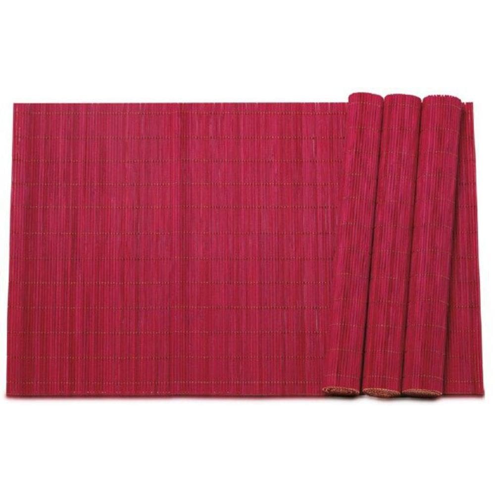 Jogo Americano Bambu Vermelho Com 4 Peças 30X45Cm Jaj1603Vm