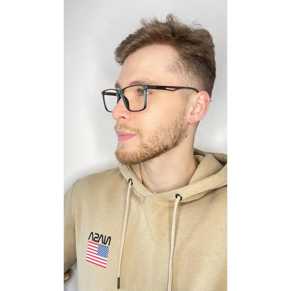 Armação Óculos Grau Quadrada Masculino Enzo Verde