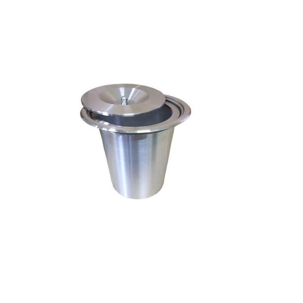 Lixeira De Embutir Pia Inox 8 Litros Inox