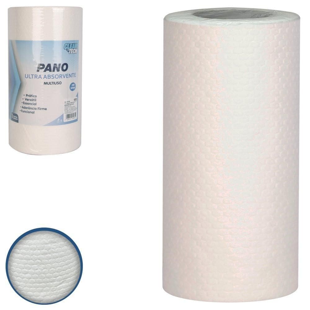 Rolo De Pano Ultra Absorvente Multiuso 200 Folhas