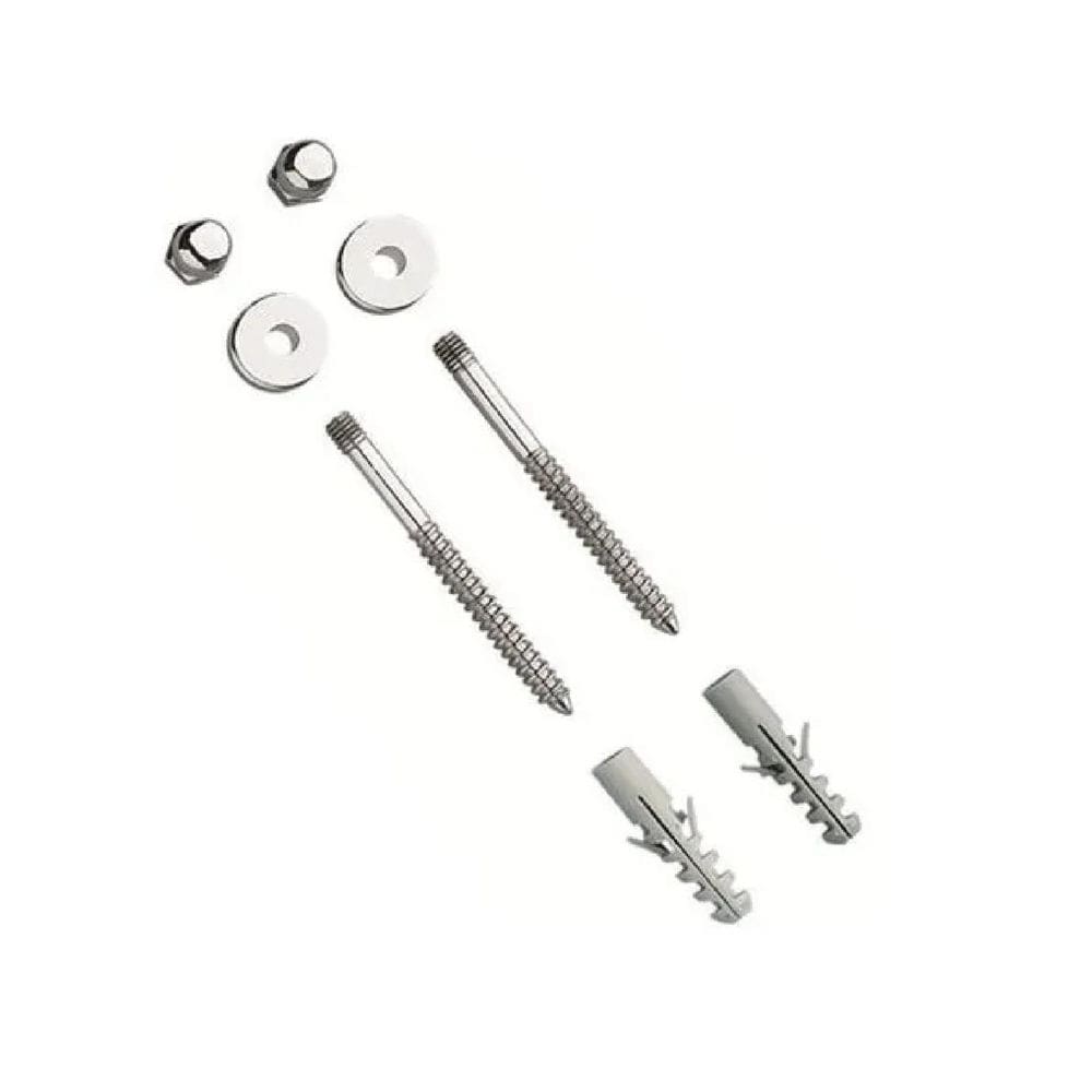 Kit Parafuso Inox Cromado 12Mm Fixação Vaso Sanitário E Bidê
