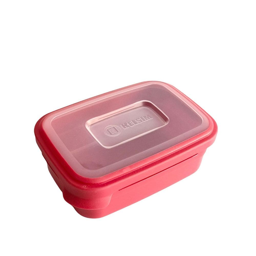 Pote Retangular 500Ml Vermelho Solido