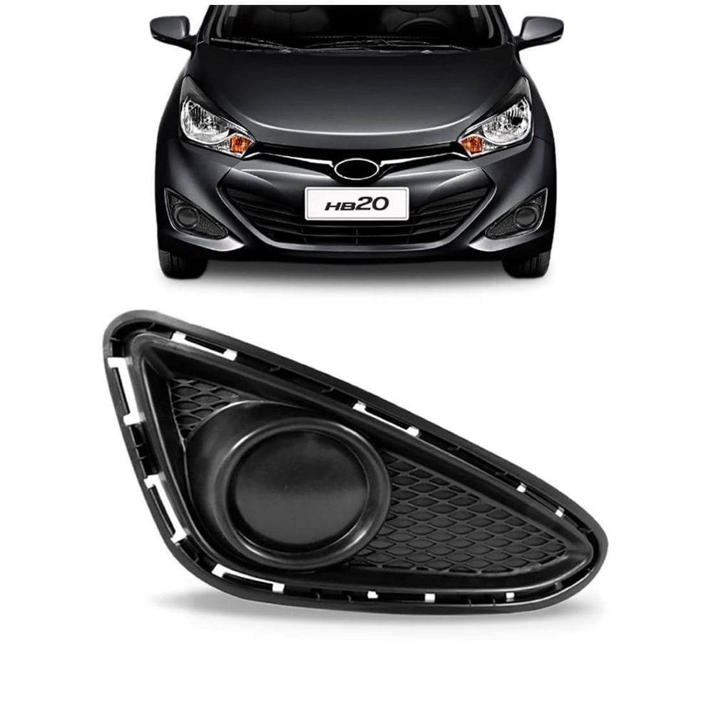 Moldura Grade Farol Milha Hb20 2012 2013 2014 2015 Sem Furo