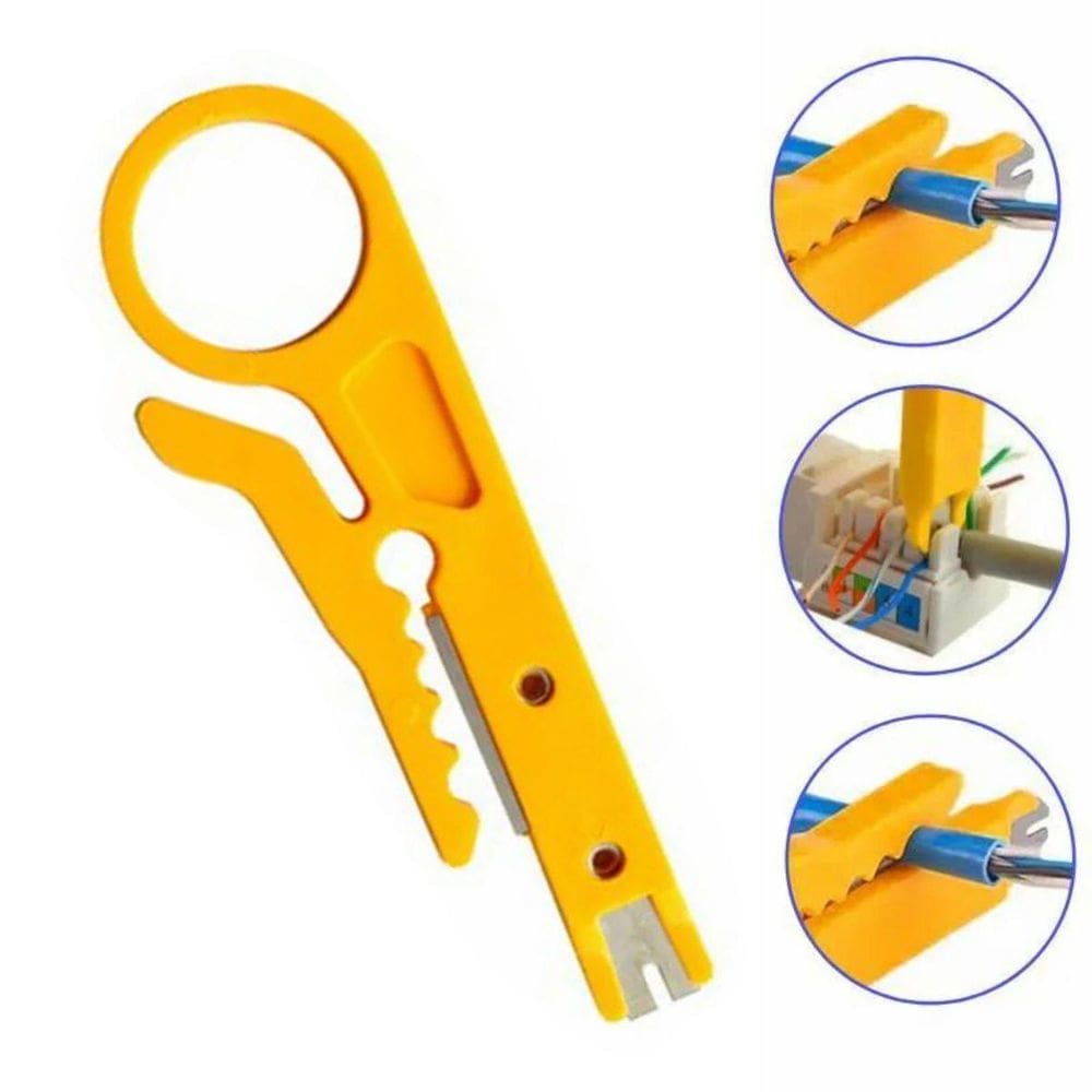 Kit 3X Alicate Descascador Fios Cabos Desencapador Rede Rj45