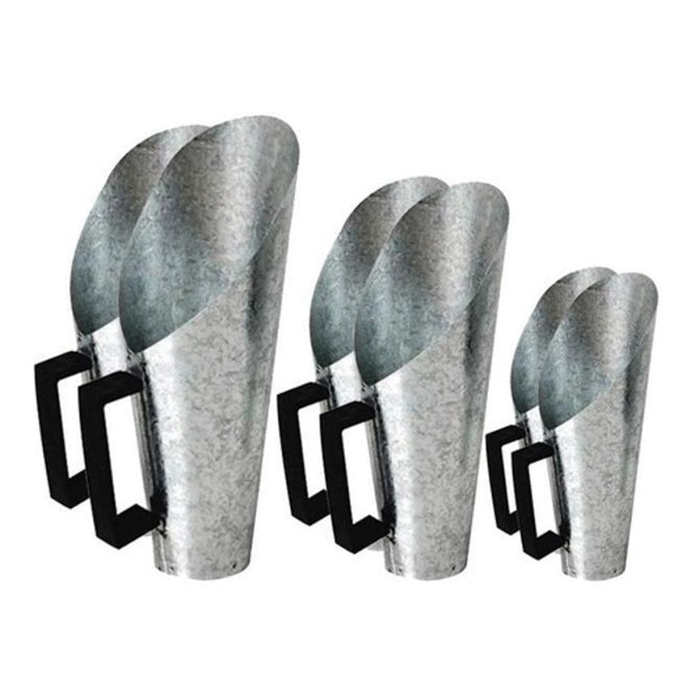 Kit Conchas De Cereais Galvanizadas 2Kg 1Kg 500G - 2 De Cada