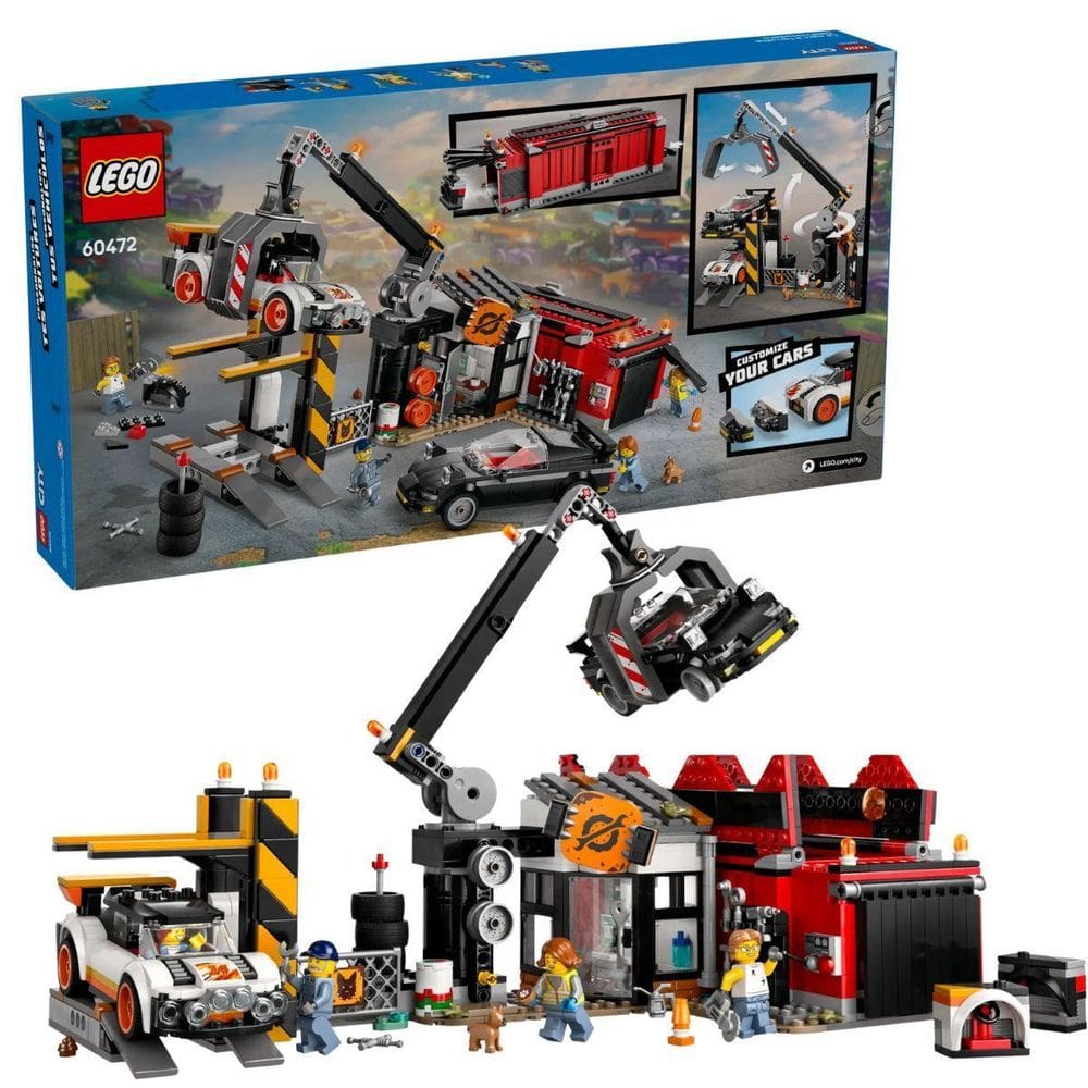 Ferro Velho Com Carros City 871 Peças 60472 - Lego