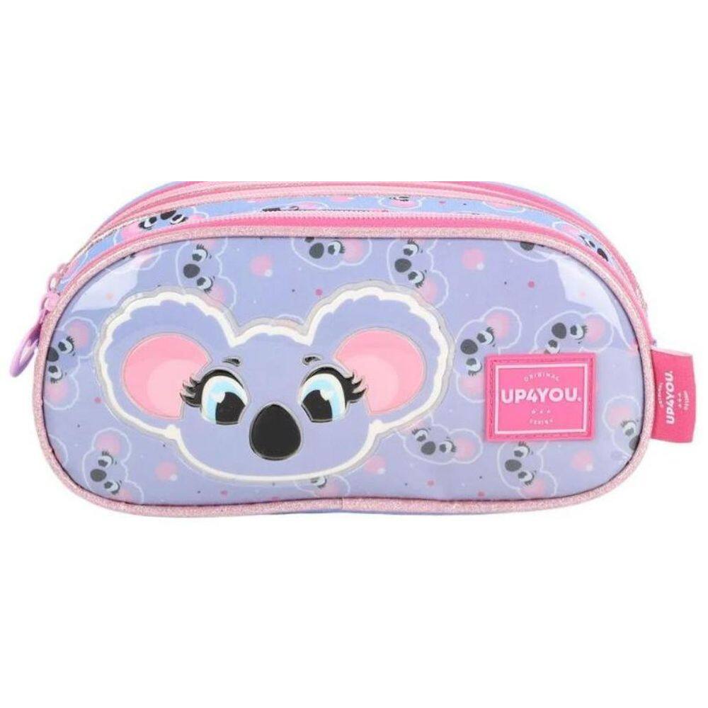 Estojo Escolar Triplo Coala Violeta