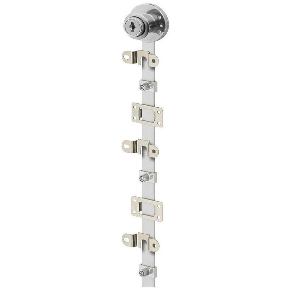 Fechadura 3 Gavetas Lateral 50Cm Com Acessorios Cromado