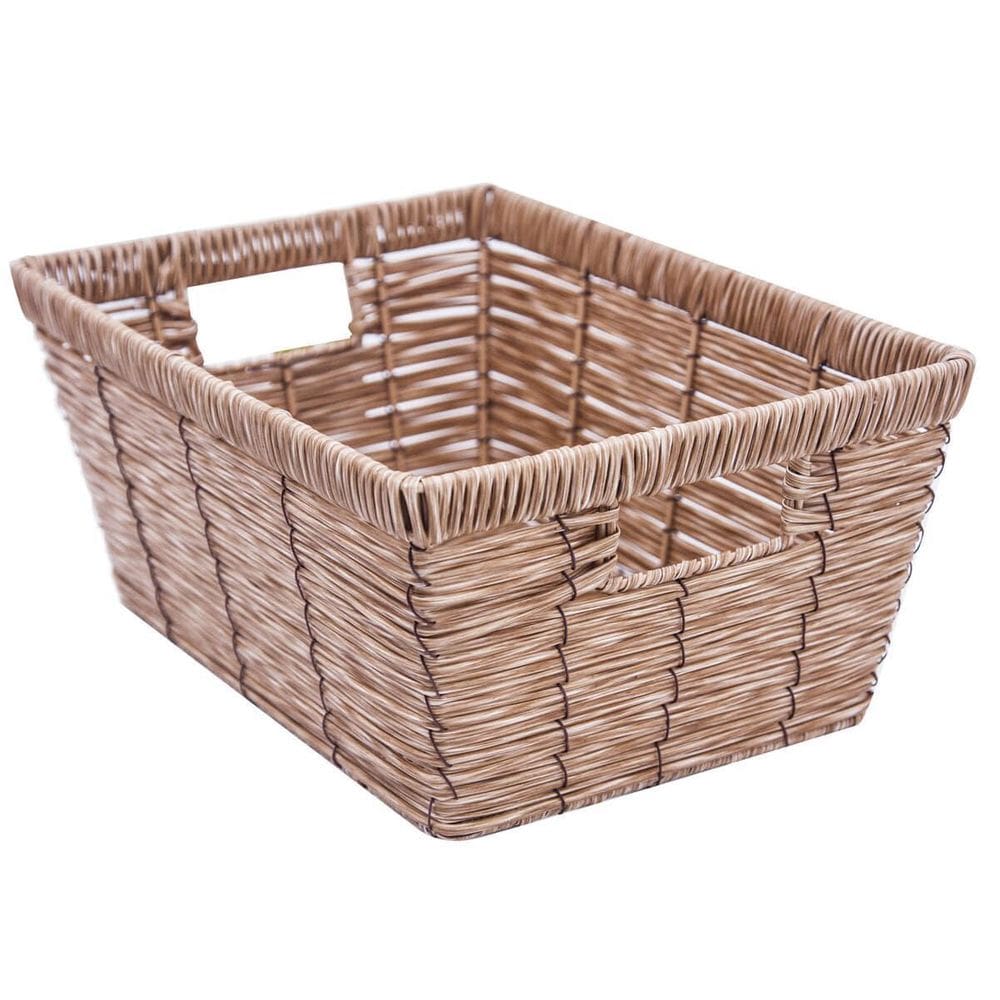 Cesto Retangular Claro Grande Multiuso 25X33 Cm