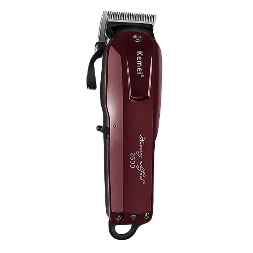 Máquina Kemei De Cortar Cabelo Sem Fio Recarregável Km-2600