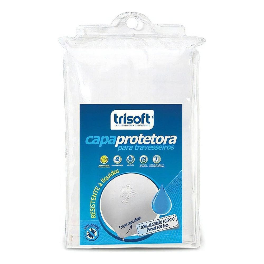 Kit 2 Capa 200 Fio Travesseiro Trisoft Impermeavel Protetora