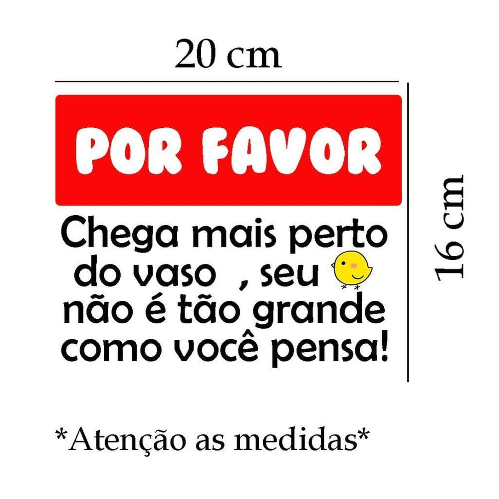 Adesivo De Vaso Sanitário Por Favor