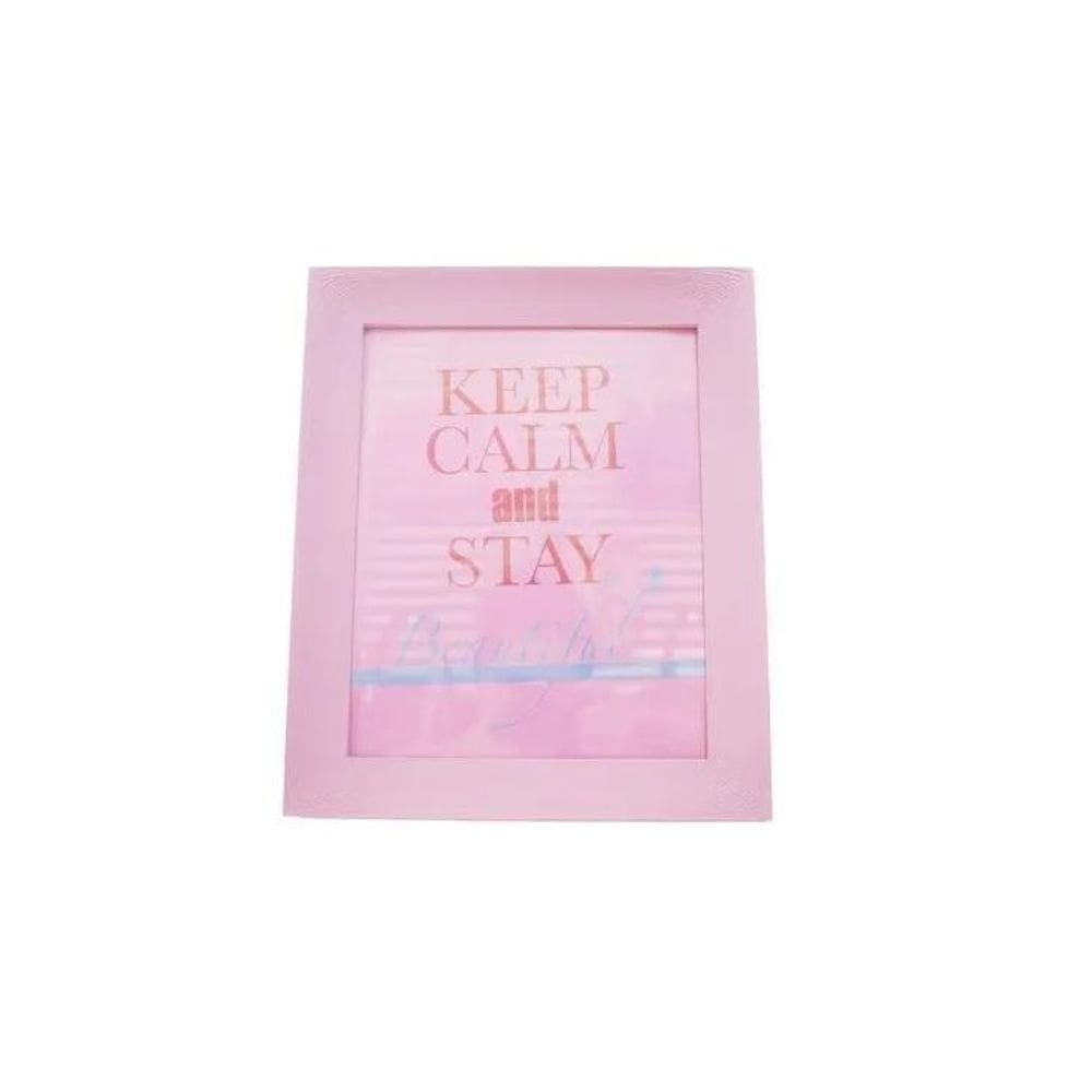 Porta Retrato Plástico Rosa Enfeite 20X25 Cm