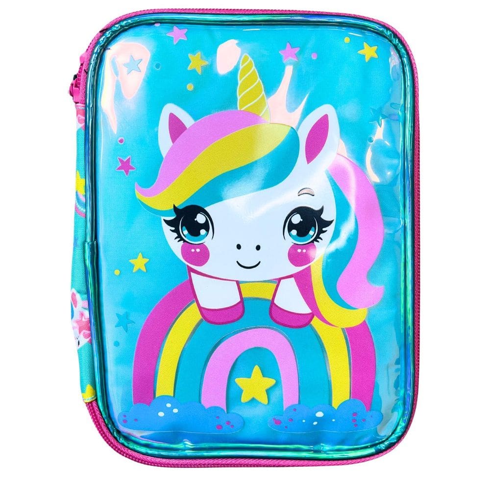 Estojo Escolar Grande Box Unicórnio Rku5005E - Verde