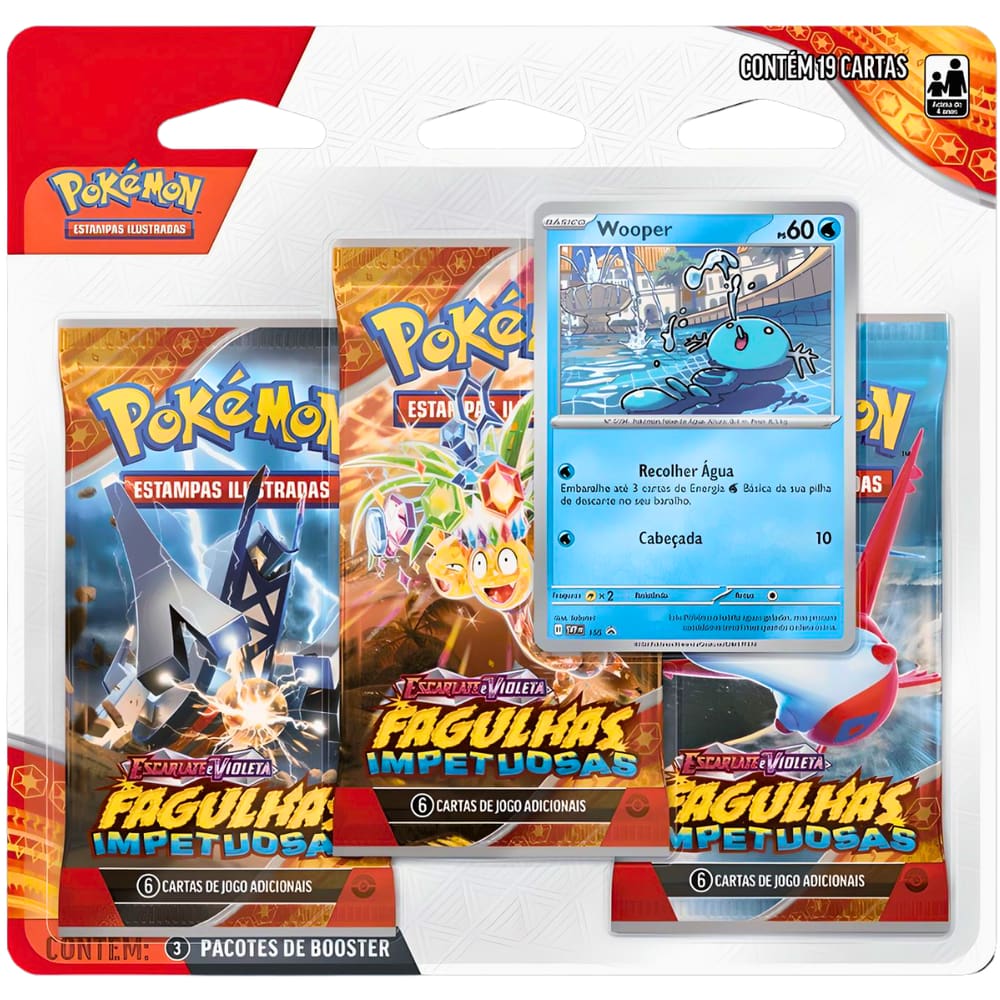 Blister Triplo Pokemon TCG Fagulhas Impetuosas Copag