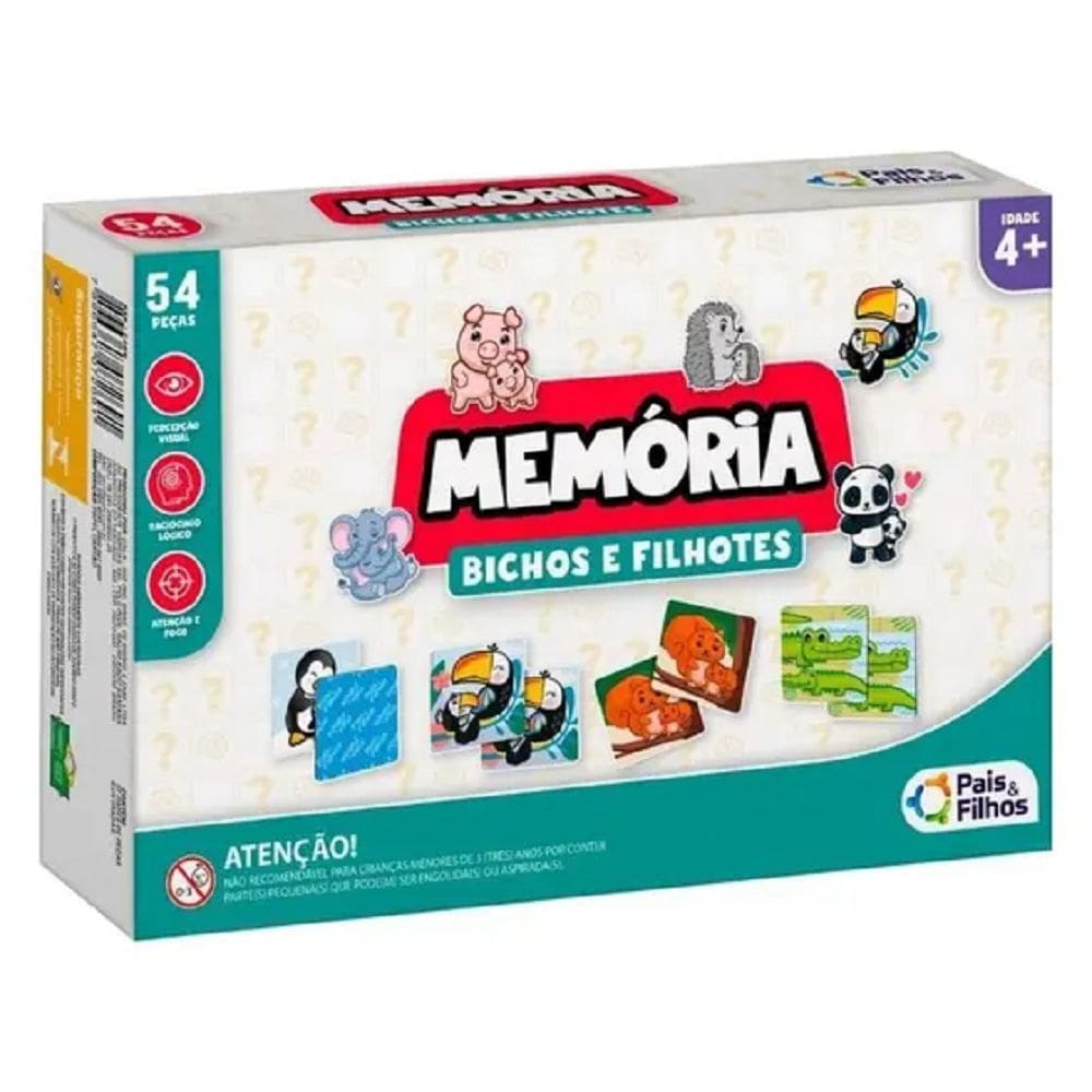 Jogo da Memória Bichos e Filhotes - Pais & Filhos