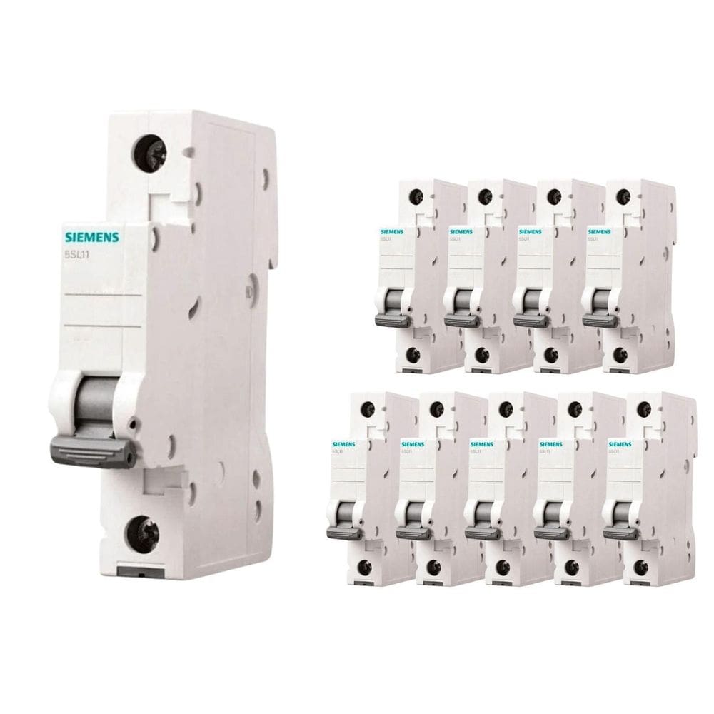 Kit 10 Disjuntor Interruptor Unipolar 1P Curva B 25A Siemens
